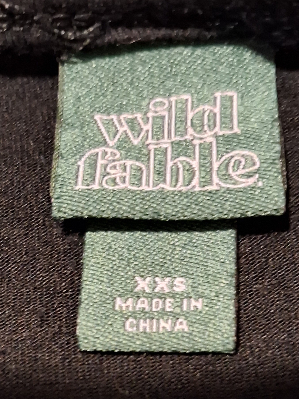 Wild Fable Black Women's Asymetrical Tank with Green Tag